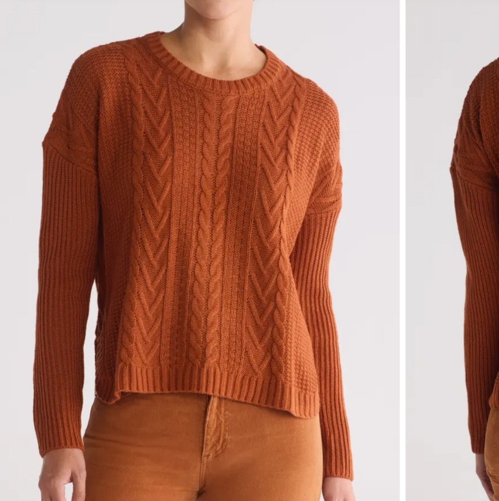 NWT JOSEPH A BOXY CABLE STITCH SWEATER SIZE SMALL